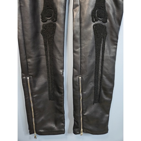 Guapi Limited Edition Skeleton Pants Gothic Black Zip Edgy Streetwear Rare Sz 40 - Picture 3 of 11